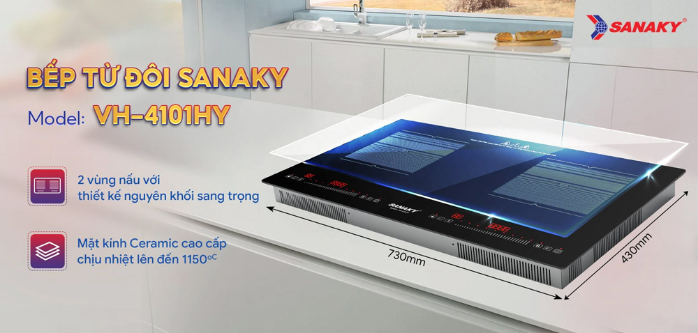 Bếp Điện Từ Đôi Sanaky VH4101HY 