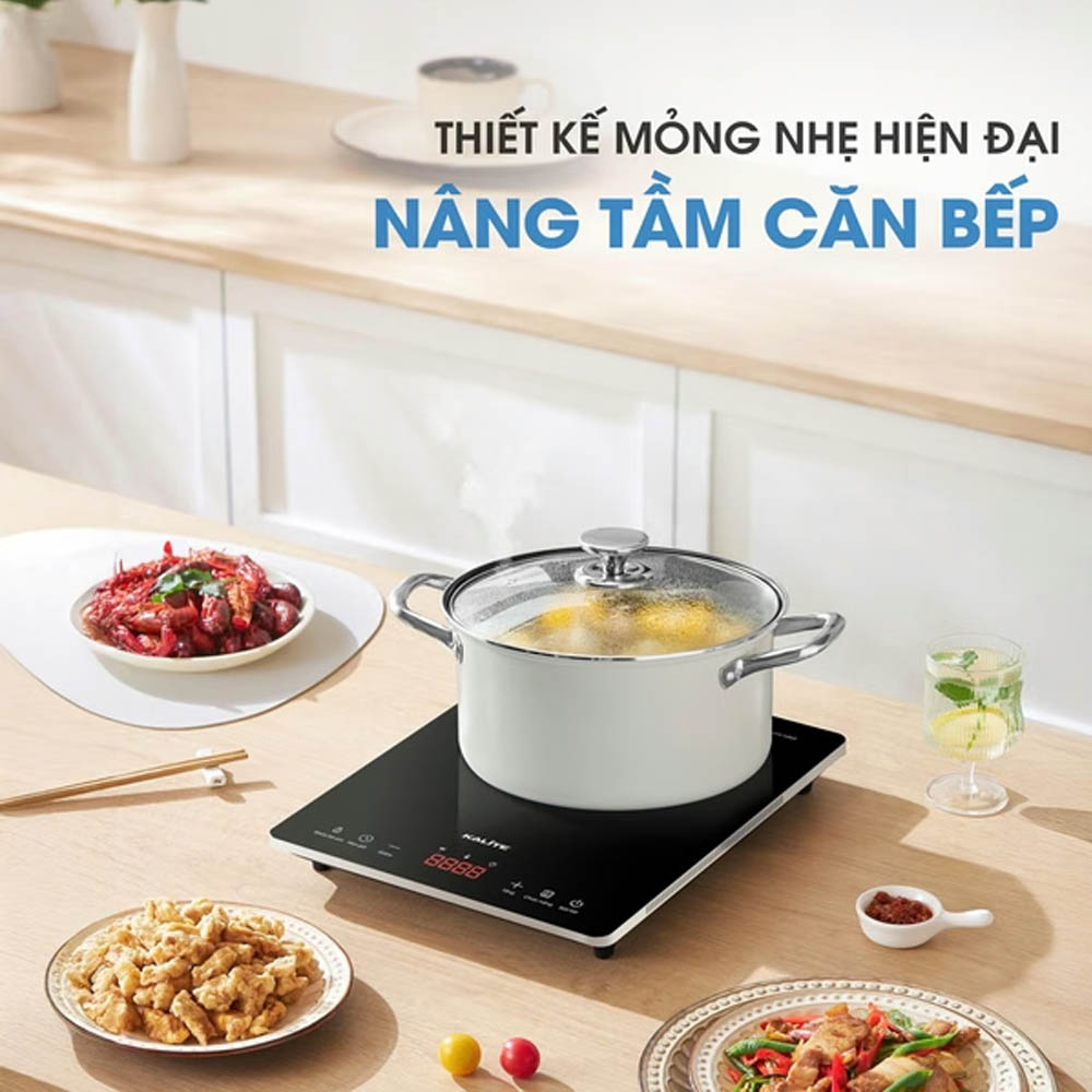 Bếp Từ Đơn Kalite Ultra H6 2000W sở hữu kiểu dáng thanh lịch