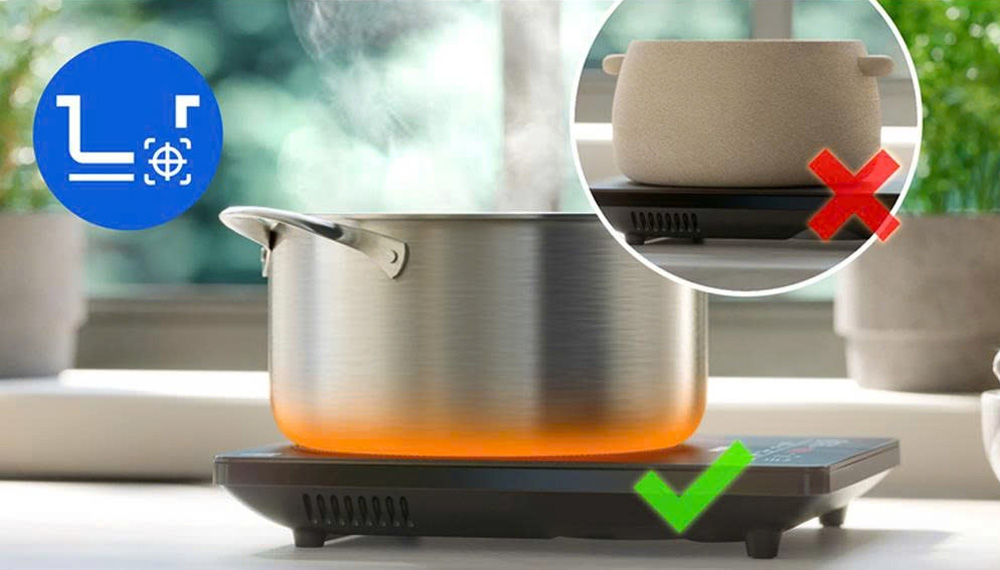 Philips HD5830/90 tự nhận diện, thông báo khi nồi chảo không tương thích