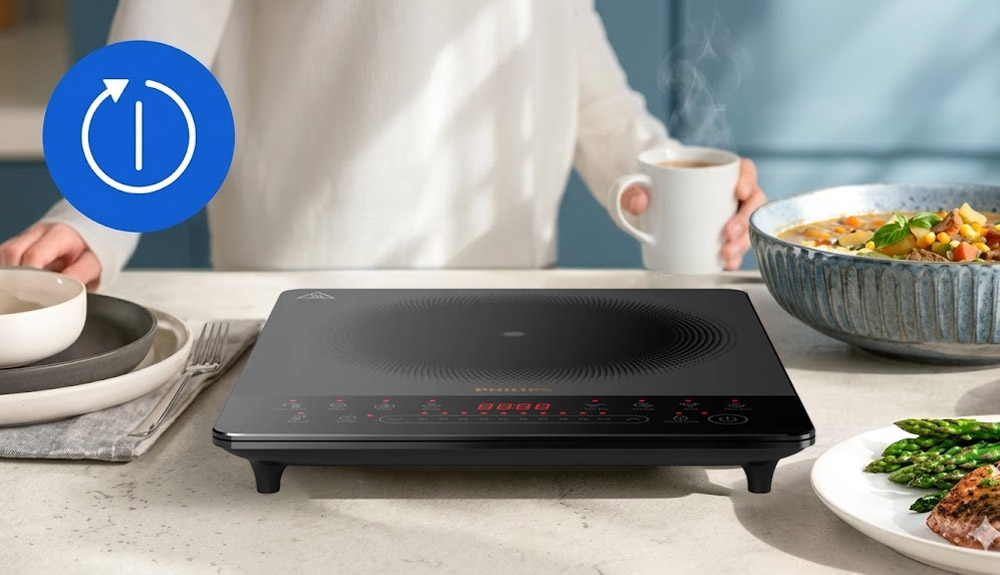 Bếp Từ Đơn Philips HD5850/90 trang bị tính năng an toàn 