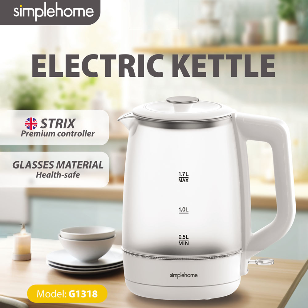 Bình Đun Siêu Tốc Thủy Tinh Simplehome G1318
