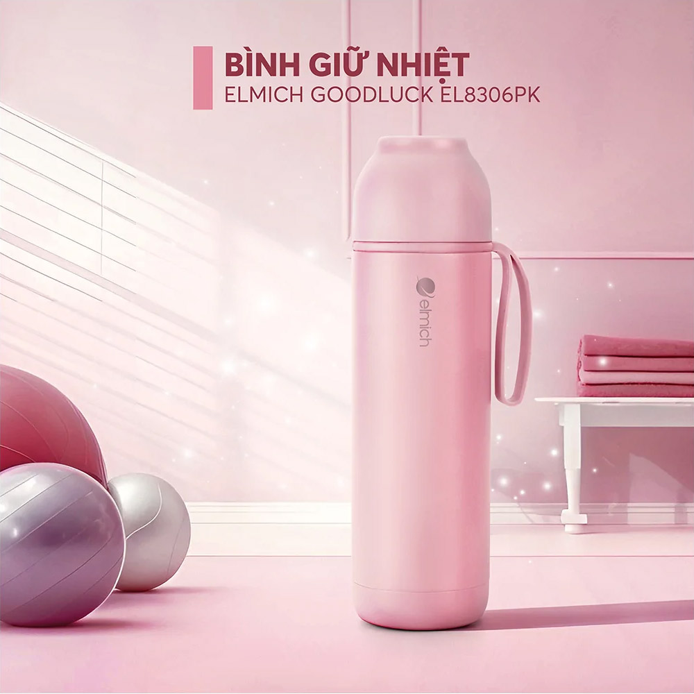 Bình Giữ Nhiệt Inox 316 Elmich EL8306PK có dung tích 500ml