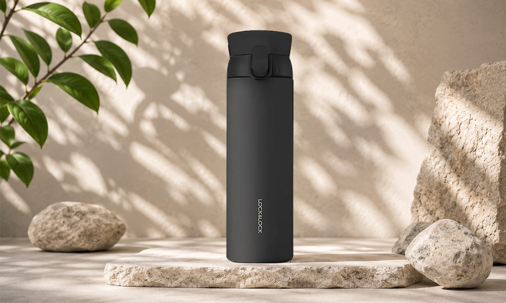 Lock&Lock Wannabe One Touch 450ml LHC3240BLK có thiết kế thời thượng
