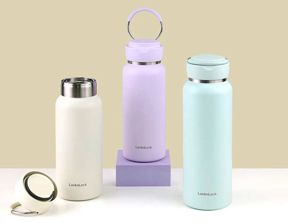 LocknLock Sling Ring Tumbler 650ml LHC4321IVY có thiết kế nhỏ gọn
