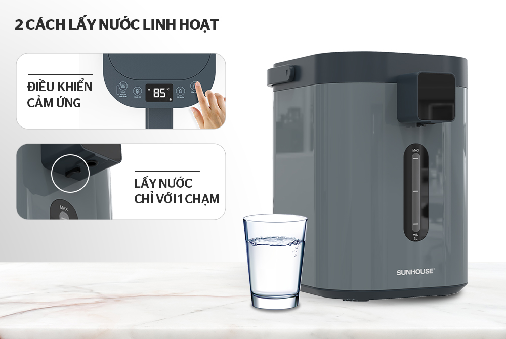 2 cách lấy nước linh hoạt phù hợp thói quen từng người