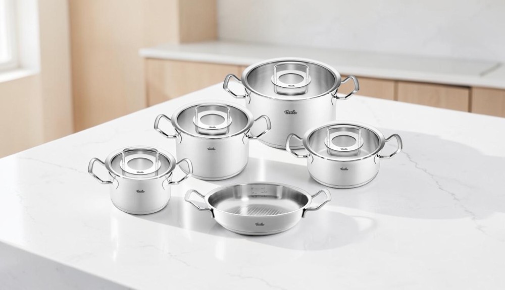 Bộ Nồi Fissler Original-Profi Nắp Kính Kèm Chảo 2 Quai đa dạng kích thước