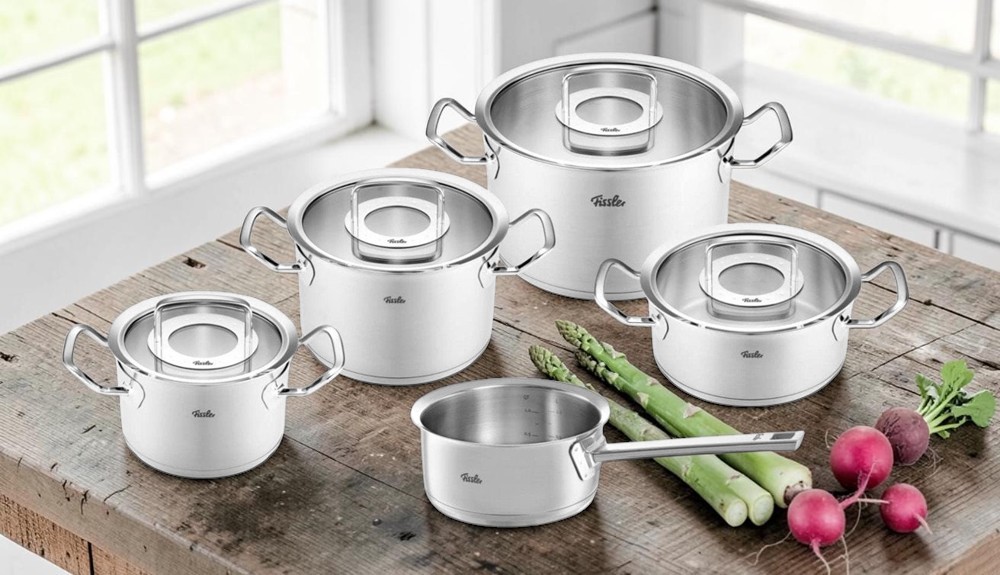Bộ Nồi 5 Món Fissler Original-Profi Collection Novo có kiểu dáng hiện đại