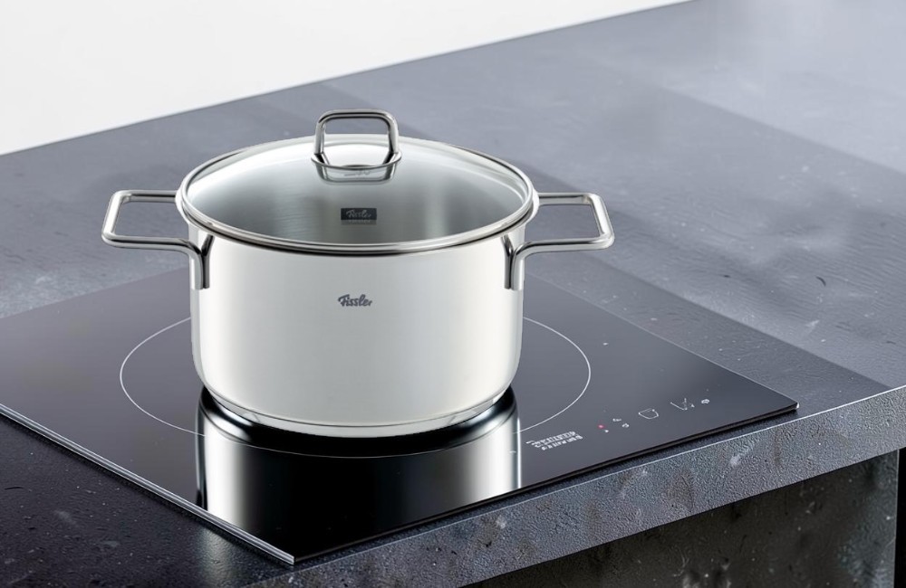 Bộ Nồi Fissler LumiTherm 5 Món Nắp Kính tiết kiệm năng lượng trên mọi loại bếp