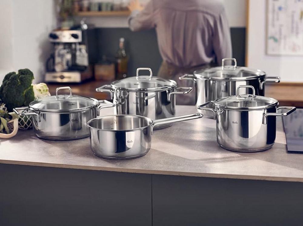 Bộ Nồi Fissler LumiTherm 5 Món Nắp Kính có thiết kế sang trọng