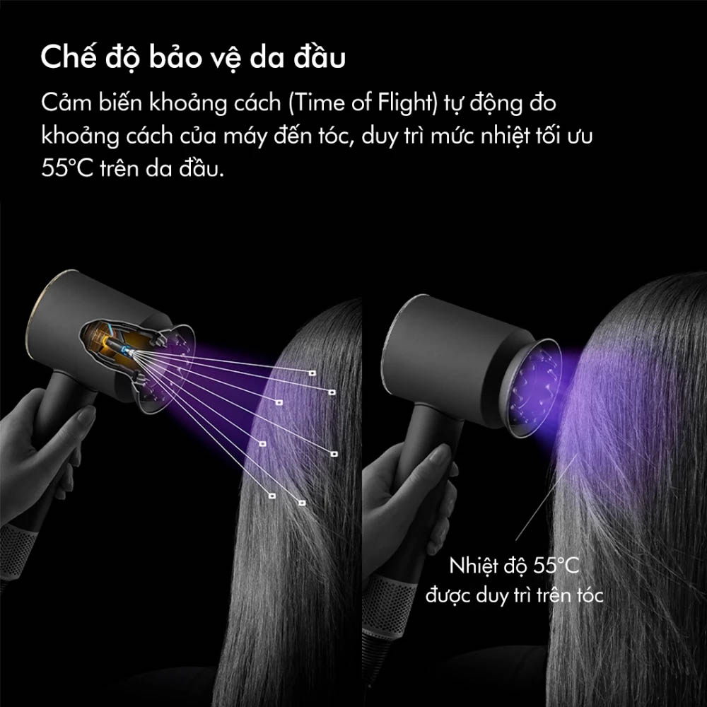 Dyson Supersonic Nural™ HD16 trang bị cảm biến Time of Flight