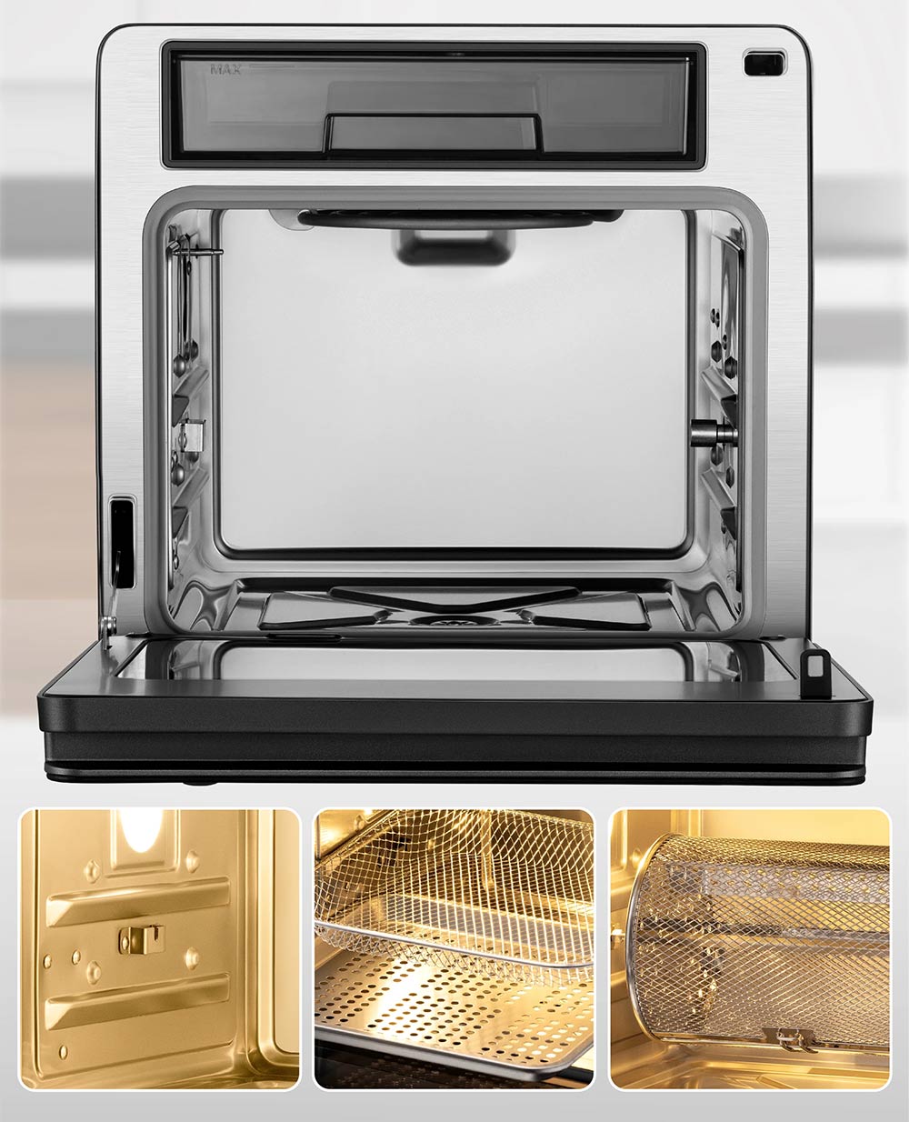 Khoang và phụ kiện inox 304 nồi chiên hơi nước OLIVO SF1600