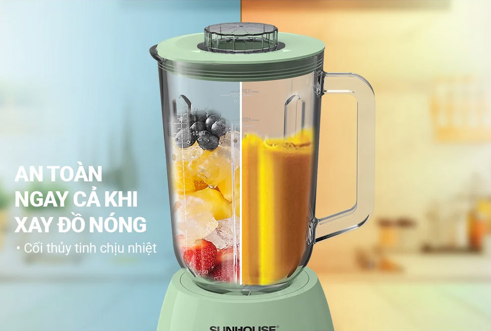 Cối xay thủy tinh hạn chế bám mùi, an toàn cho sức khỏe