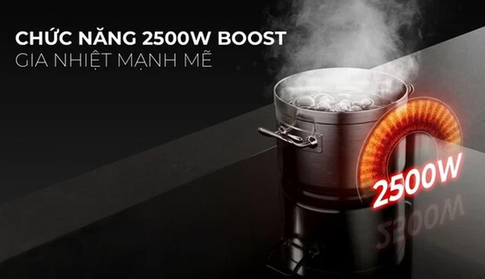Bếp Điện Từ Hồng Ngoại Teka IBC 72026 MSS (IR) hỗ trợ Boost 2500W