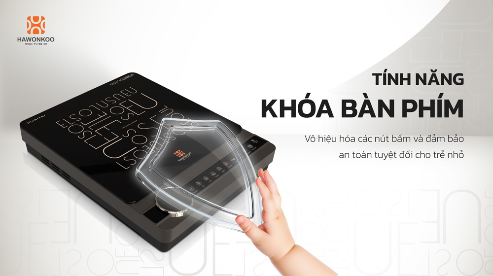 Hawonkoo SEOUL-CEH-114 Inverter tích hợp tính năng khóa bảng điều khiển
