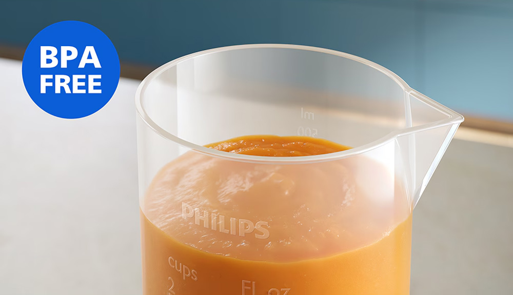 Máy Xay Cầm Tay Philips HR2562/00 trang bị cốc đo không chứa BPA