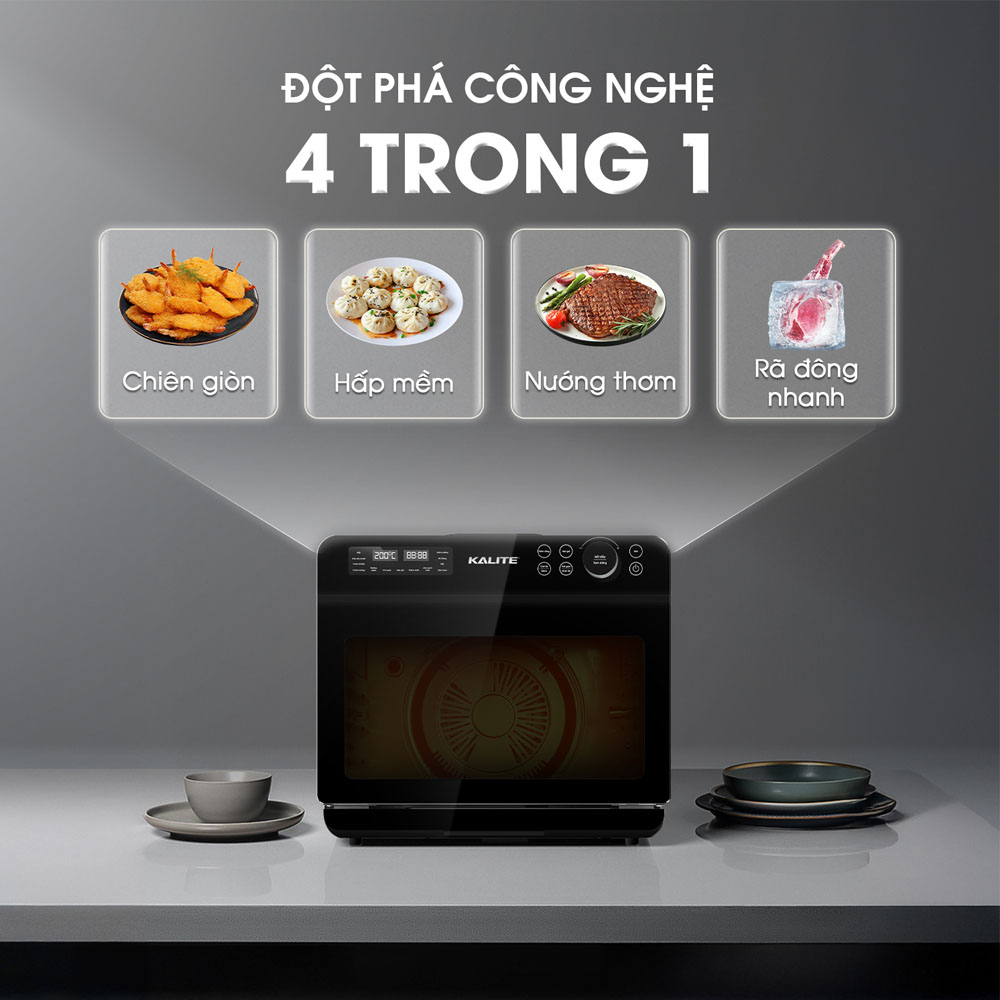 Lò Chiên Không Dầu Kết Hợp Hấp Kalite Fusion Pro tích hợp công nghệ 4-in-1