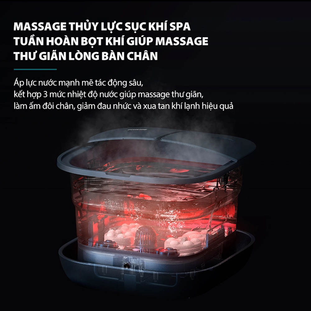 Máy Massage Chân Philips PPM6504 ứng dụng công nghệ thủy lực sục khí