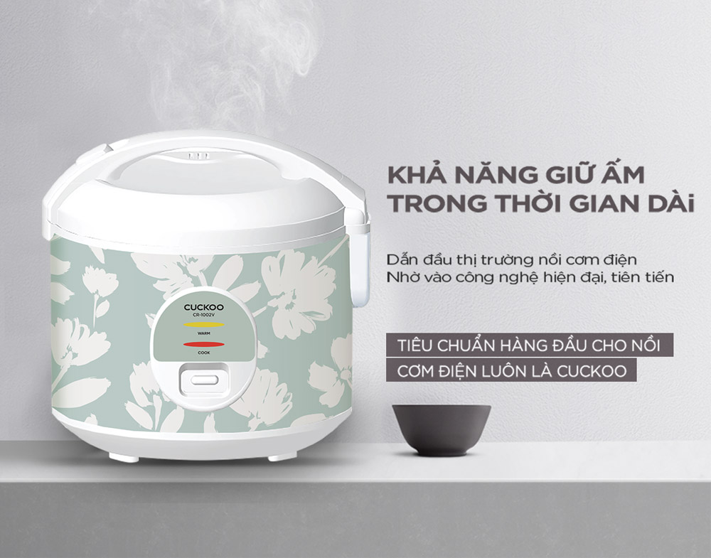 Chức năng giữ ấm giúp cơm luôn nóng hổi, sẵn sàng phục vụ bất cứ lúc nào
