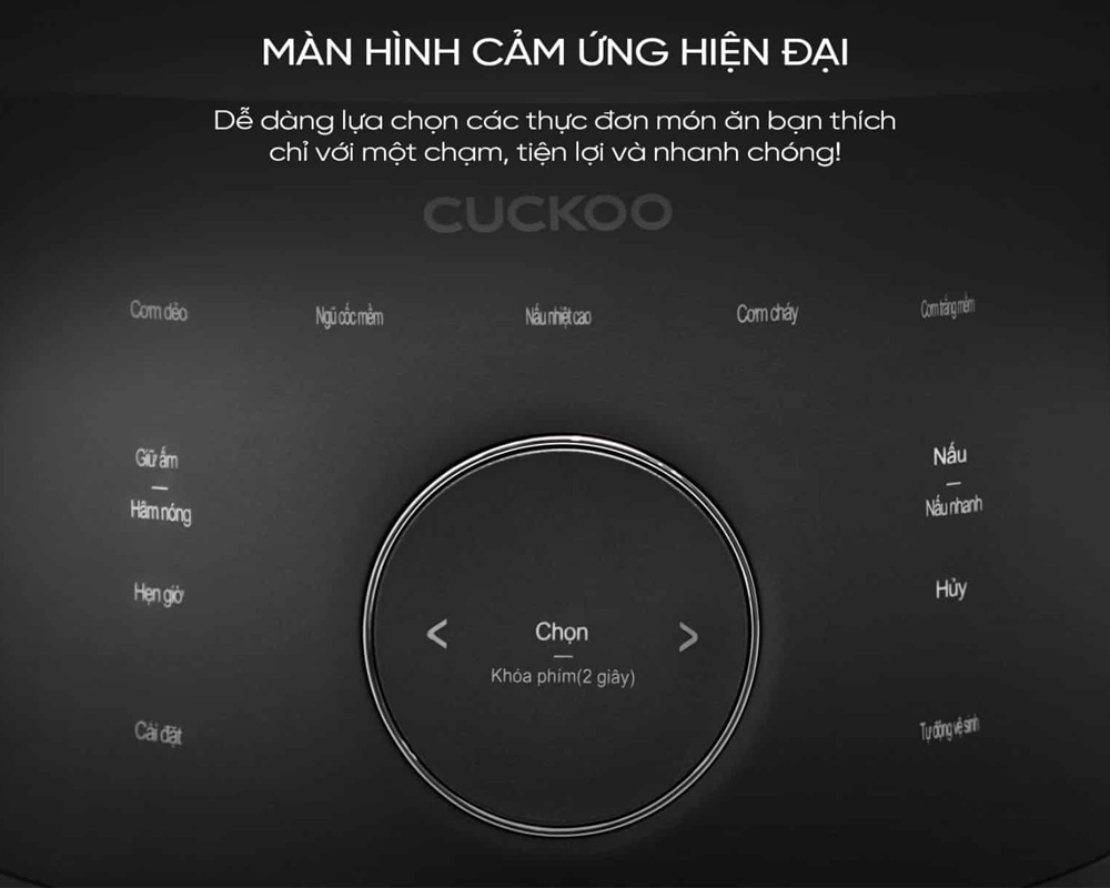 Bảng điều khiển cảm ứng tiếng Việt dễ sử dụng 