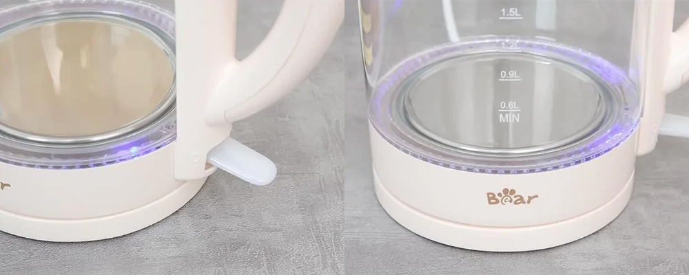 Bình Đun Siêu Tốc Bear ZDH-A17L1 trang bị dải đèn LED xanh