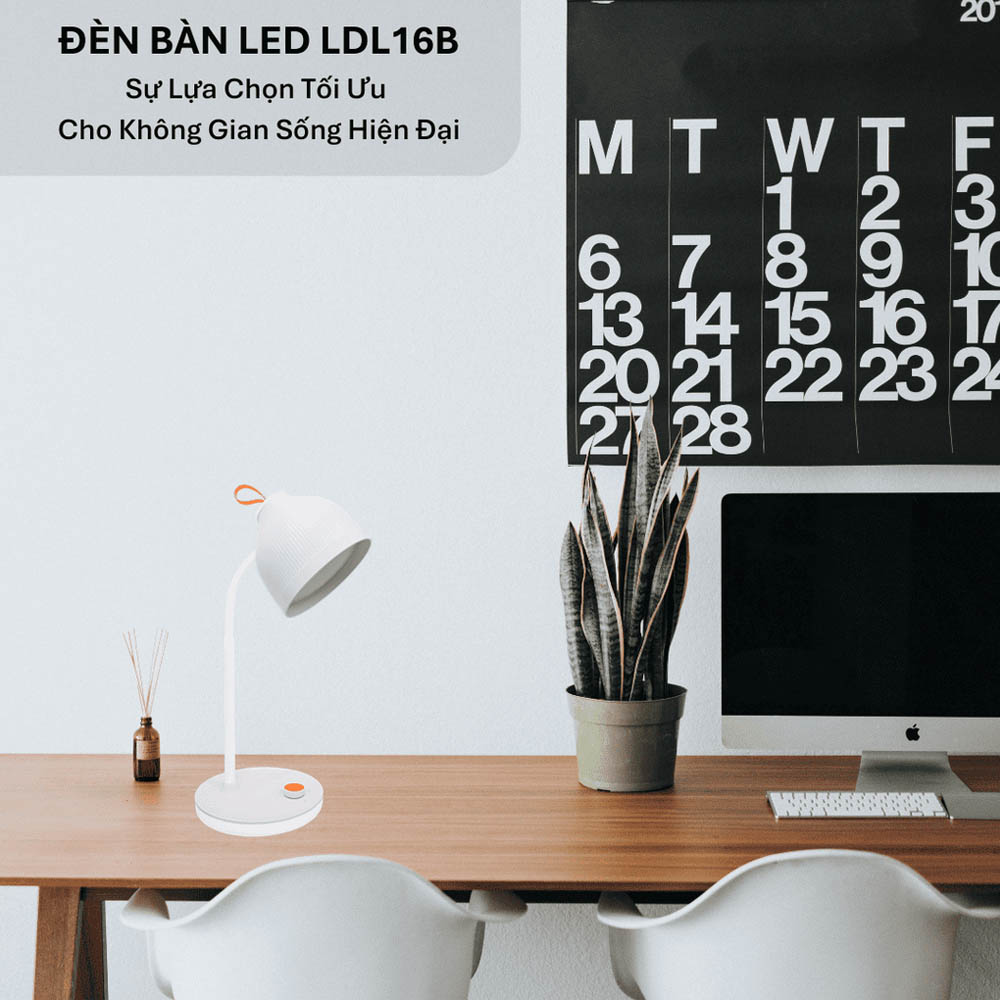 Đèn Bàn LED Điện Quang ĐQ LDL16B 3 W có gam màu thanh lịch