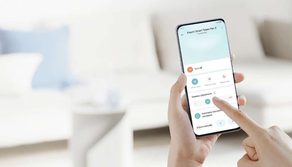 Xiaomi Smart Tower Fan 2 EU cho phép điều khiển từ xa