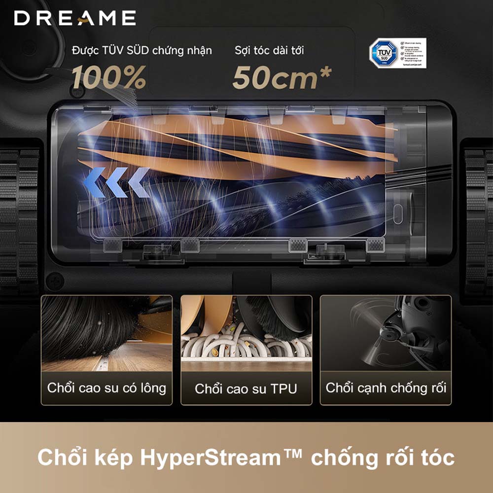 Chổi kép HyperStream™ chống rối tóc hiệu quả 