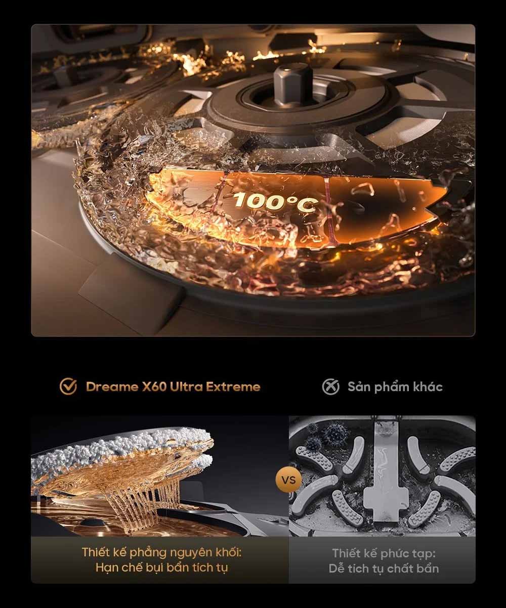 Dreame X60 Ultra Extreme Màu Đen sấy khô bằng khí nóng