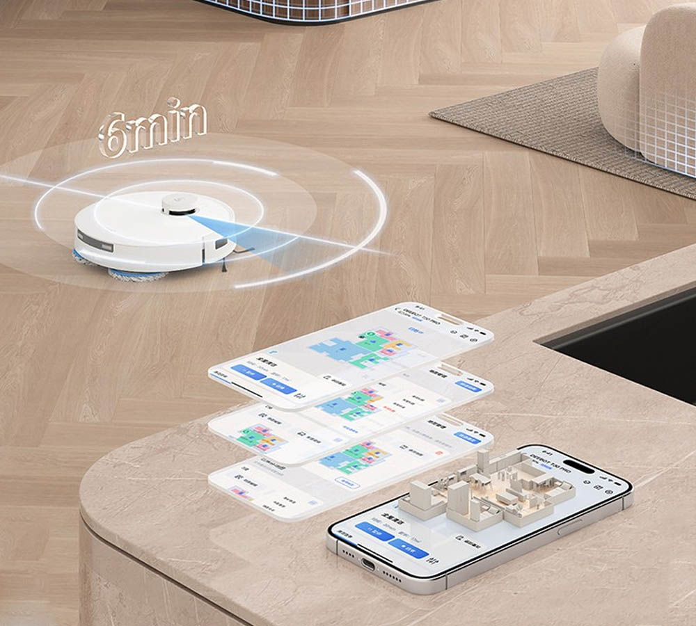 Ecovacs T30e Pro Omni tích hợp công nghệ lập bản đồ tiên tiến