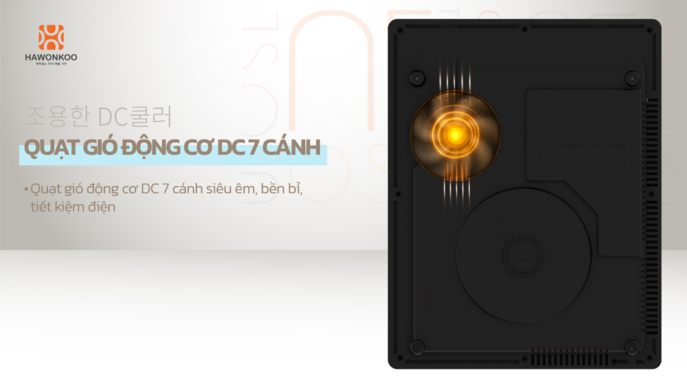 Động cơ quạt gió DC 7 cánh giúp tản nhiệt nhanh