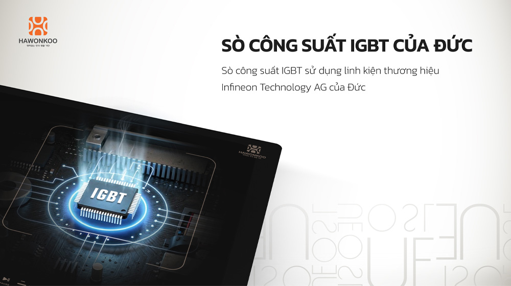 Bếp Từ Đôi Hawonkoo CEH-251-Inverter trang bị sò công suất IGBT