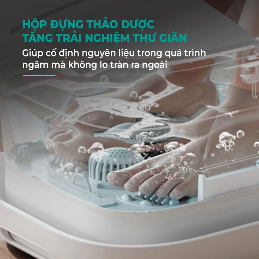 Máy Massage Chân Philips PPM6502 trang bị hộp đựng thảo dược