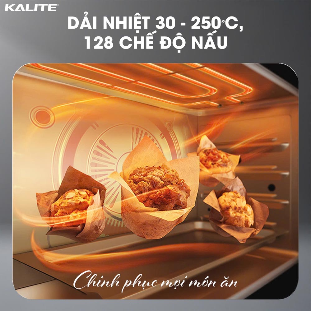 Dải nhiệt từ 30 - 250°C linh hoạt theo từng loại thực phẩm và cách chế biến