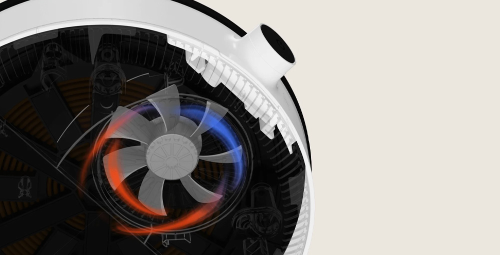 Lỗ thông khí nóng và lỗ thông khí mát riêng biệt 