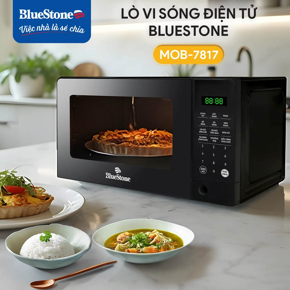 Lò Vi Sóng BlueStone MOB-7817 20 Lít hỗ trợ nấu ăn tiện lợi