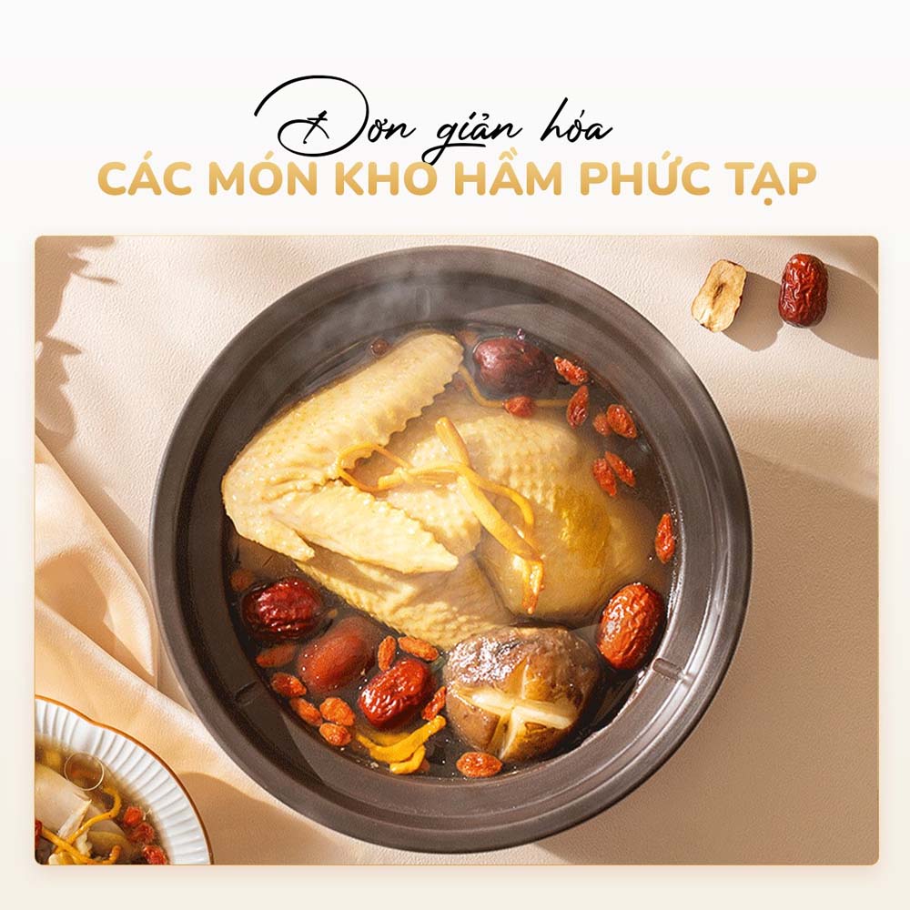 Nồi Kho Hầm Chuyên Dụng Unie USC308 trang bị lòng nồi bằng gốm cao cấp