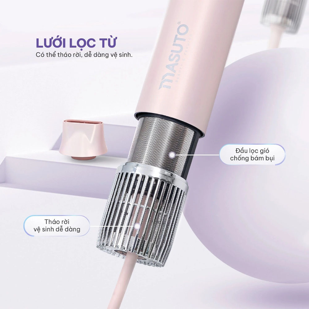 Máy Sấy Tóc Tạo Kiểu Air Styler 5in1 Masuto MSBeauty5 trang bị lưới lọc từ