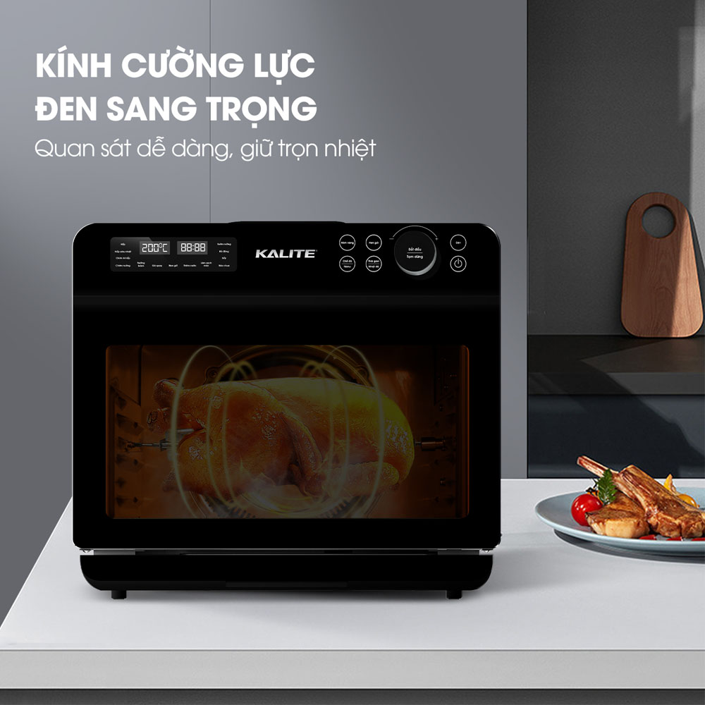Lò Chiên Không Dầu Kalite Fusion Pro được thiết kế với mặt kính sang trọng