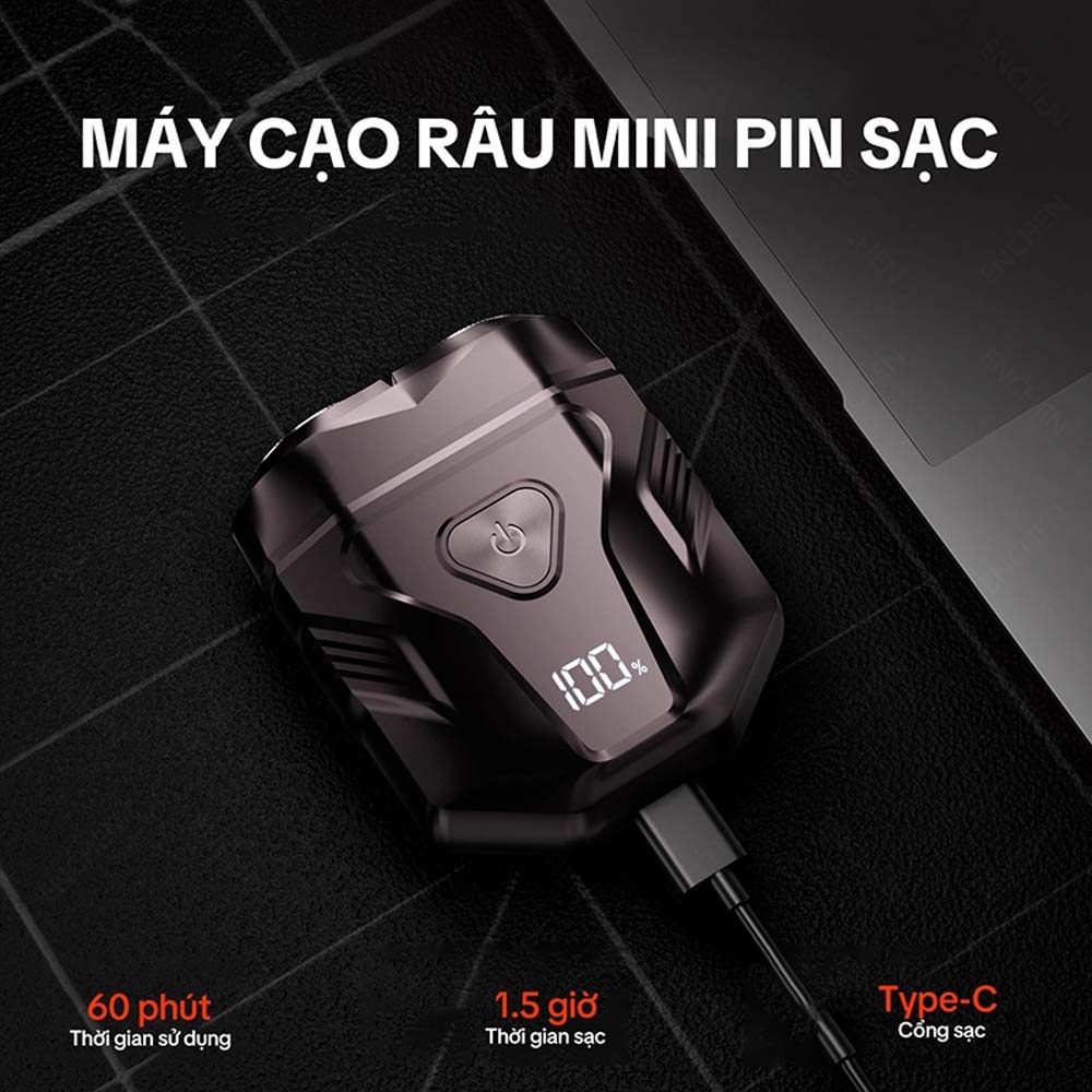 Máy Cạo Râu Enchen Mini X duy trì đến 60 phút sử dụng