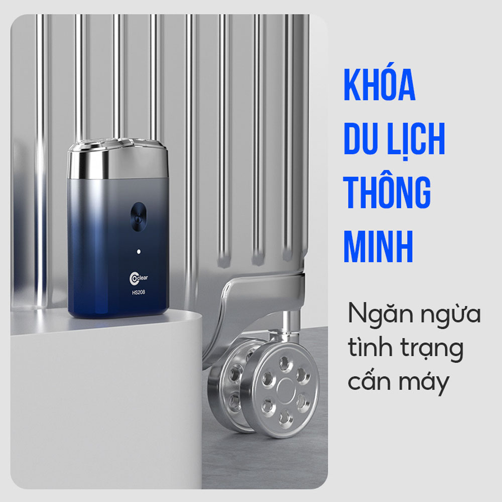 Yên tâm với Máy Cạo Râu Khô Và Ướt Coclear HS208 khi đi du lịch