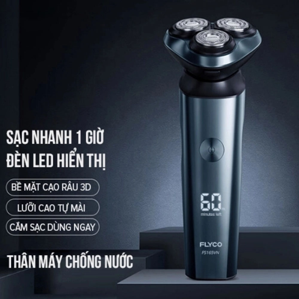 Máy Cạo Râu Khô Và Ướt Flyco FS165VN tích hợp tông đơ tiện lợi