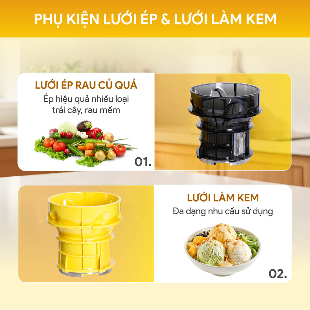 Lưới làm kem đáp ứng nhu cầu chế biến đa dạng tại gia đình
