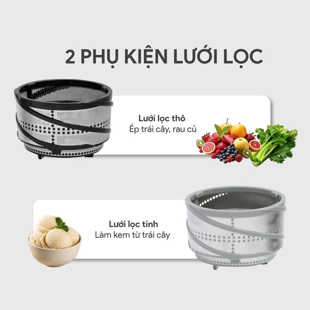 Lưới lọc thô và lưới lọc làm kem đáp ứng linh hoạt nhu cầu chế biến