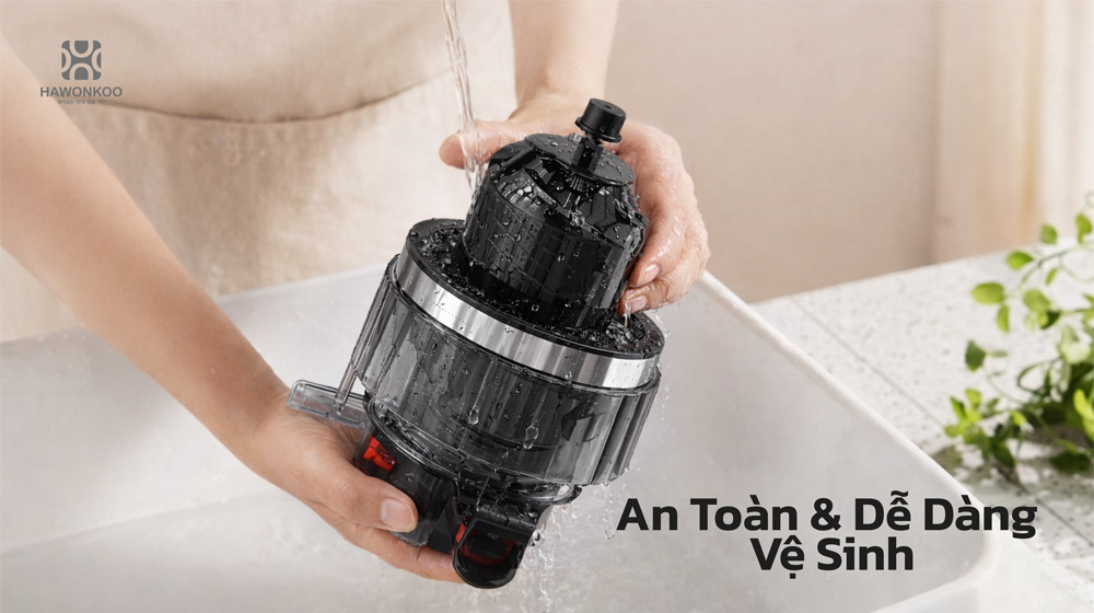 Dễ dàng vệ sinh Máy Ép Chậm Hawonkoo SJH-004