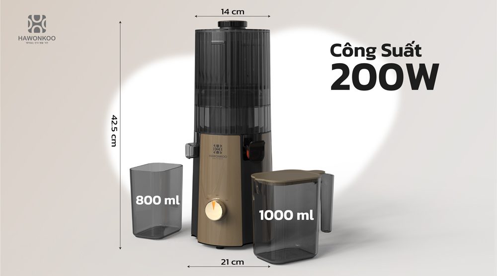 Máy Ép Chậm Hawonkoo SJH-004 có công suất 200W
