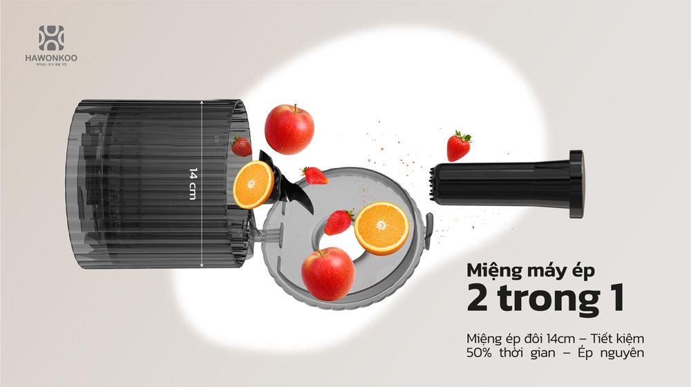Máy Ép Chậm Hawonkoo SJH-004 tiết kiệm 50% thời gian ép