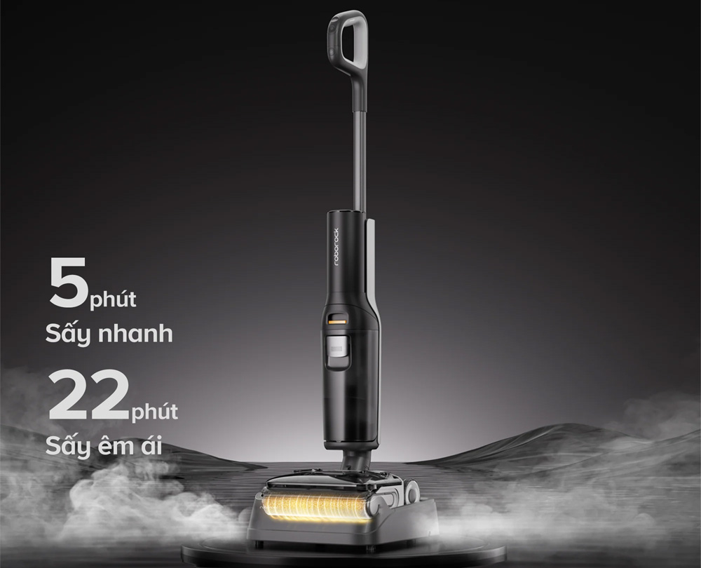 Máy Hút Bụi Cầm Tay Roborock F25 Gen 2 giặt và sấy con lăn ở nhiệt độ cao