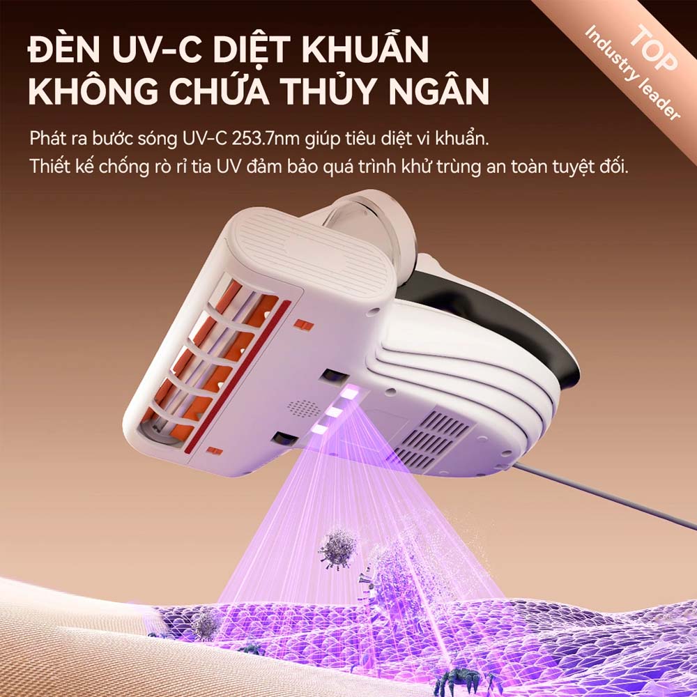 Đèn UV diệt khuẩn của Máy Hút Bụi Đệm Giường Uwant M600