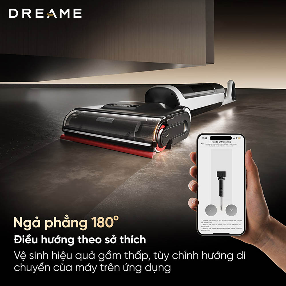 Máy Hút Bụi Dreame H15 Pro Heat dễ dàng len lỏi vào mọi ngóc ngách