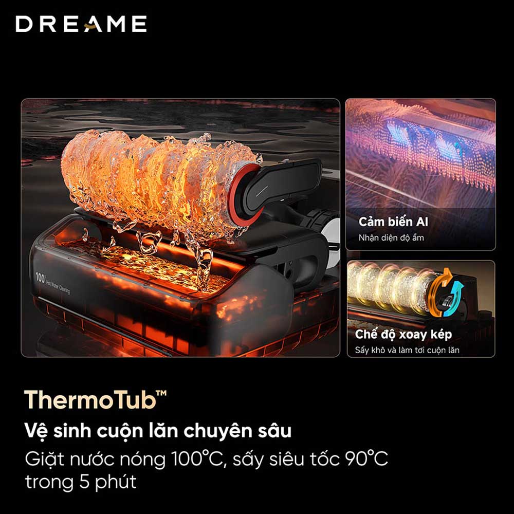 Công nghệ ThermoTub™ trên Máy Hút Bụi Dreame H15 Pro Heat